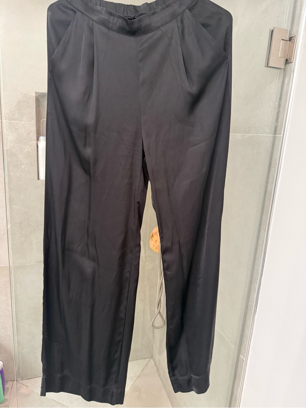 Velvet by Graham & Spencer Black Satin Pants